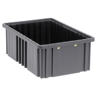 Quantum Storage System DG92060CO Bacs divisibles conducteurs, Polypropyl&egrave;ne, 10-7/8" la x 16-1/2" p x 6" h, Noir