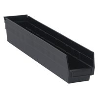 Quantum Storage System QSB105BK Bac pour &eacute;tag&egrave;re &eacute;conomique, 4-1/8" la, 4" h x 23-5/8" p, Noir