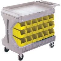 Pro Cart With Yellow Bins, Double-sided, 36 bins, 45-5/18" W x 24" D x 34-3/4" H CC832 | TENAQUIP