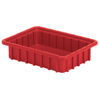 Lewis Bins+ 6001002 Divider Box&reg; Containers, Polyethylene, 22.4" W x 17.4" D x 5" H, Red