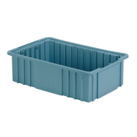 Lewis Bins+ 6003607 Contenant Divider Box, Poly&eacute;thyl&egrave;ne, 15,5" la x 9,9" p x 5" h, Bleu p&acirc;le