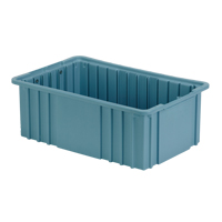 Lewis Bins+ 6003707 Divider Box, Polyethylene, 15.5" W x 9.9" D x 6" H, Light Blue