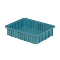 Lewis Bins+ 6001007 Contenants Divider Box, Poly&eacute;thyl&egrave;ne, 22,4" la x 17,4" p x 5" h, Bleu p&acirc;le