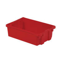 Lewis Bins+ 5850002 Polylewton Stack-N-Nest&reg; Containers, 6.2" x 20.1" x 13", Red