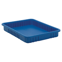 Quantum Storage System DG93030BL Divider Box&reg; Containers, Plastic, 22.5" W x 17.5" D x 3" H, Blue
