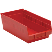 Quantum Storage System QSB102RD Bacs pour tablette, 6-5/8" la x 4" H x 11-5/8" p, Rouge, Capacit&eacute; 30 lb