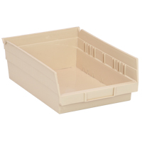 Quantum Storage System QSB107IV Bac pour &eacute;tag&egrave;re &eacute;conomique, 8-3/8" la, 4" h x 11-5/8" p, Ivoire