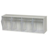 Quantum Storage System QTB304WT Bacs basculants clairs, 23-5/8" la x 6-5/8" p x 8-1/8" h, 4 tiroirs