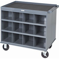 Heavy-Duty 2-Sided Mobile Carts/Work Stations, 1000 lbs. Capacity, 34" x W, 32" x H, 24" D, All-Welded CD330 | TENAQUIP