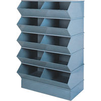 Stackbin 3-510SSB-4 Syst&egrave;mes sectionnels &agrave; assembler, Cap. 5000 lb, 37" la x 24" p x 55" h, Bleu