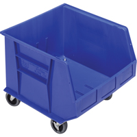 Bac mobile, 14" ha x 16-1/2" la x 18" p, Capacité de 75 lb, Bleu  CD669 | TENAQUIP