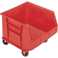 Quantum Storage System QUS275MOBRD Mobile Bin, 14" H x 16-1/2" W x 18" D, 75 lbs. Capacity, Red
