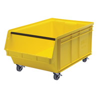 Mobile MAGNUM Bin, 14-7/8" H x 18-3/8" W x 29" D, 150 lbs. Capacity, Yellow  CD942 | TENAQUIP