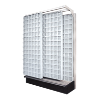 Quantum Storage System G-725306-56WT Syst&egrave;me de gondole &agrave; glissi&egrave;res &agrave; bacs basculants, 48" la x 19" p x 75" h, 336 tiroirs