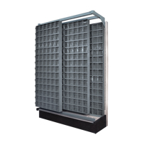 Quantum Storage System G-725309-80GY Syst&egrave;me de gondole &agrave; glissi&egrave;res &agrave; bacs basculants, 48" la x 19" p x 75" h, 720 tiroirs