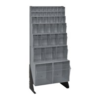 Quantum Storage System QFS148-38GY Support pour bacs basculants, 23-5/8" la x 8" p x 52" h, 38 tiroirs