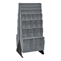 Quantum Storage System QFS248-76GY Support pour bacs basculants, 23-5/8" la x 16" p x 52" h, 76 tiroirs