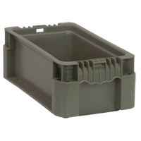 Quantum Storage System RSO1207-5 Collapsible Stacking Container, 7" W x 12" D x 5" H, Grey