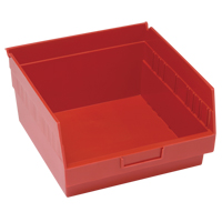 Quantum Storage System QSB209RD Store More Plastic Shelf Bins, 11-1/8" W x 6" H x 11-5/8" D, Red, 50 lbs. Capacity
