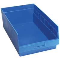 Quantum Storage System QSB210BL Store More Plastic Shelf Bins, 11-1/8" W x 6" H x 17-7/8" D, Blue, 70 lbs. Capacity
