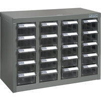 KLETON CF312 KPC-600 Parts Cabinet, Steel, 20 Drawers, 18-1/3" x 8-2/3" x 13-3/4", Grey