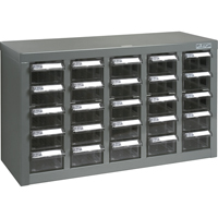 KLETON CF313 Casiers pour pi&egrave;ces KPC-600, Acier galvanis&eacute;, 25 tiroirs, 23-1/10" x 8-7/10" x 13-4/5", Gris