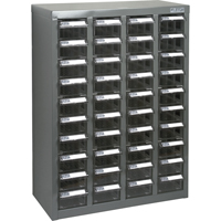 KLETON CF314 Casiers pour pi&egrave;ces KPC-600, Acier galvanis&eacute;, 40 tiroirs, 18-3/10" x 8-7/10" x 25-3/10", Gris