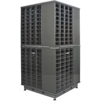 KLETON CF314 Casiers pour pi&egrave;ces KPC-600, Acier galvanis&eacute;, 40 tiroirs, 18-3/10" x 8-7/10" x 25-3/10", Gris
