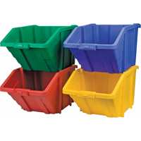 Jumbo Plastic Bin, 15-1/2" W x 13" H x 25" D, Red, 200 lbs. Capacity CF327 | TENAQUIP