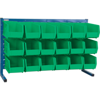 Louvered Rack with Bins, 18 Bins, 36" W x 8-1/4" D x 22" H CF363 | TENAQUIP