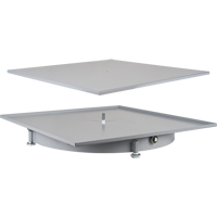 KLETON CF401 Heavy-Duty Industrial Carousel Drawer Cabinets, Steel, 27-1/2" W x 27-1/2" D x 4" H, Grey