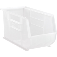 Quantum Storage System QUS265CL Clear-View Ultra Stack & Hang Bin, 8-1/4" W x 9" H x 18" D, Clear