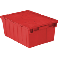 Orbis 5899568 Flipak&reg; Polyethylene Plastic (PE) Distribution Containers, 21.9" x 15.2" x 9.3", Red