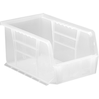 Quantum Storage System QUS221CL Bac transparent ultra empilable & suspendable, 6" la, 5" h x 9-1/4" p, Transparent