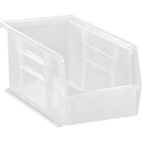 Quantum Storage System QUS230CL Clear-View Ultra Stack & Hang Bin, 5-1/2" W x 5" H x 10-7/8" D, Clear