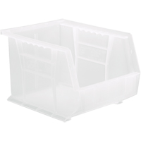 Quantum Storage System QUS239CL Clear-View Ultra Stack & Hang Bin, 8-1/4" W x 7" H x 10-3/4" D, Clear