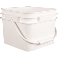 Mauser Packaging PPROO0086 Square Pail, Plastic, 2.1 gal.