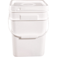Mauser Packaging PPROO0133 Square Pail, Plastic, 4 gal.