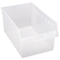 Quantum Storage System QSB810CL Store-Max Shelf Bins, 11-1/8" W x 8" H x 17-7/8" D, Clear, 56 lbs. Capacity