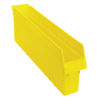 Quantum Storage System QSB805YL Store-Max Shelf Bins, 4-3/8" W x 8" H x 23-5/8" D, Yellow, 68 lbs. Capacity