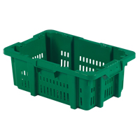 Orbis 1102569 Contenant en plastique Stack-N-Nest pour la manutention des aliments, 16" x 23,9" x 8,8", Vert