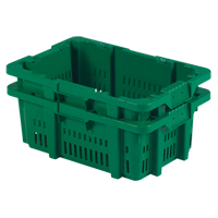 Orbis 1102569 Contenant en plastique Stack-N-Nest pour la manutention des aliments, 16" x 23,9" x 8,8", Vert