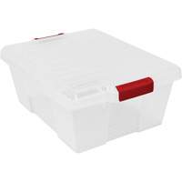 Quantum Storage System LC191507BK Plastic Latch Container, 15.875" W x 21" D x 7.75" H, Black