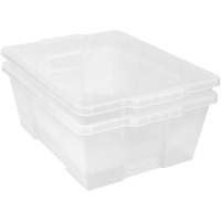 Quantum Storage System LC191507BK Plastic Latch Container, 15.875" W x 21" D x 7.75" H, Black