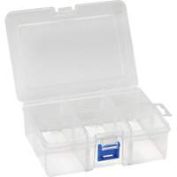 Plastic Compartment Box, 4.75" W x 6.75" D x 2.25" H, 6 Compartments CG068 | TENAQUIP