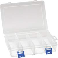 Plastic Compartment Box, 5.5" W x 7.75" D x 1.75" H, 8 Compartments CG069 | TENAQUIP