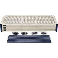 Quantum Storage System RPWR72-2448E Wire Shelving Unit with Plastic Shelves, Wire Frame with Plastic Shelves, Boltless, 600 lbs. Capacity, 48" W x 72" H x 24" D