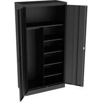 Tennsco 1472-BLK Combination Cabinet, 36" W x 18" D x 72" H, Black