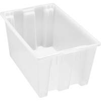 Quantum Storage System SNT300CL Heavy-Duty Stack & Nest Tote, 15" x 19.5" x 29.5", Clear