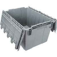 KLETON CG125 Contenant de distribution en plastique avec dessus basculant, 21,65" x 15,5" x 12,5", Gris